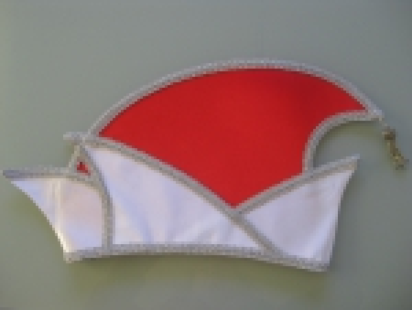 Komiteemütze rot weiß silber
